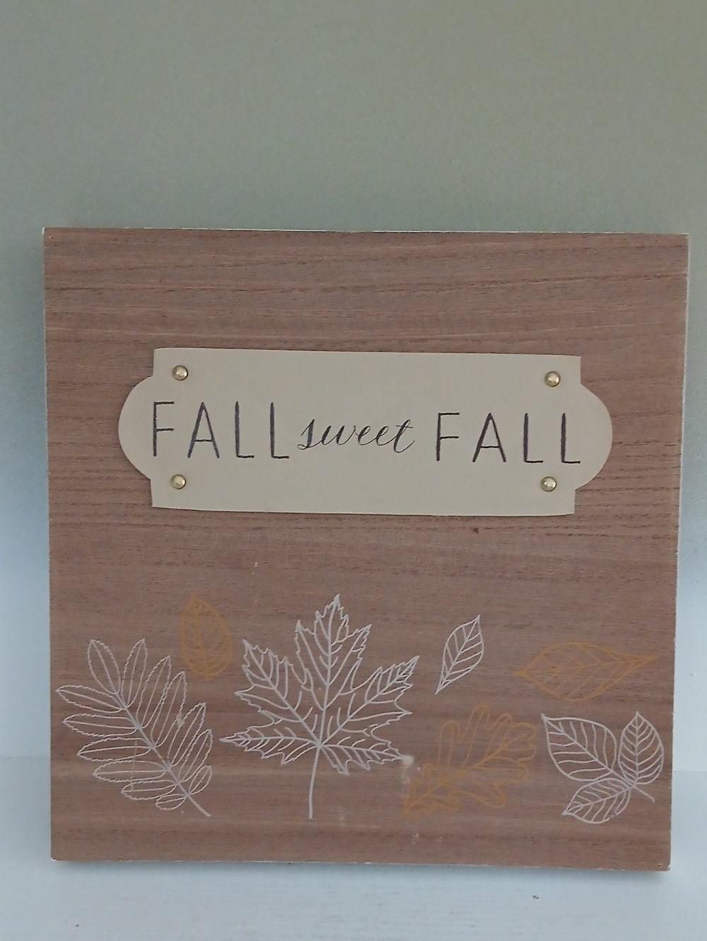Fall Sweet Fall Wood Wall Accent - Neutral Brown